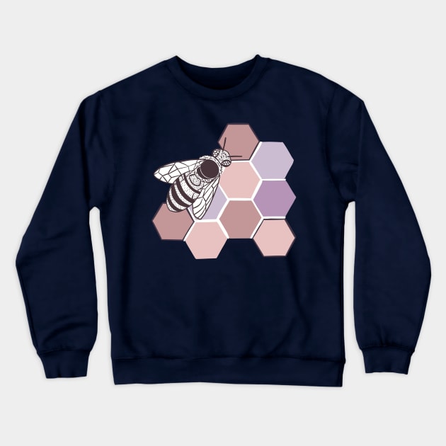 Bees and Hexagons Crewneck Sweatshirt by danyellysdoodles